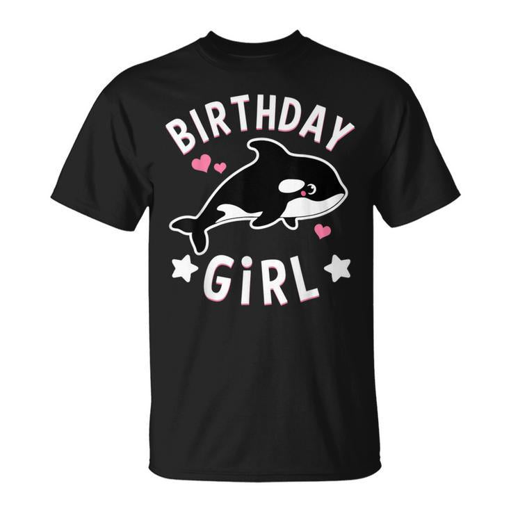 Birthday For Girl Party Cute Orca Whale Sea Funny Tshirt